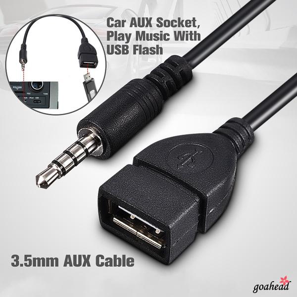 Dây cáp chuyển đổi âm thanh AUX 3.5mm sang USB 2.0 loại A cho xe hơi