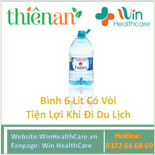 Nước Ion Kiềm Fujiwa Bình 6 Lít Có Vòi