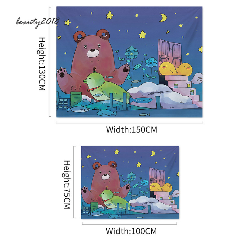 Thảm Treo Tường Phong Cách Hoạt Hình Trang Trí Phòng Ngủ | BigBuy360 - bigbuy360.vn