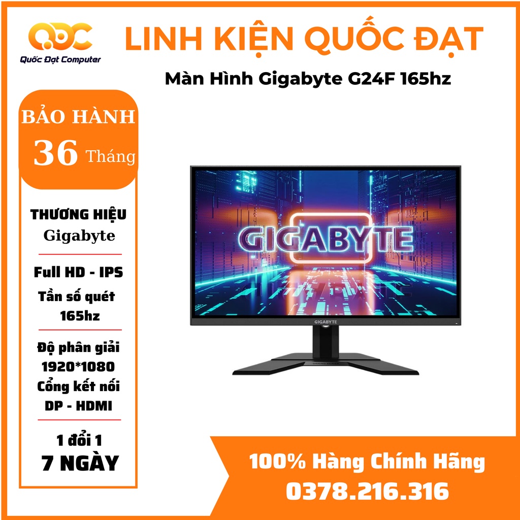 Màn hình Gigabyte G24F-EK Tấm nền IPS - 165hz Gaming Full HD