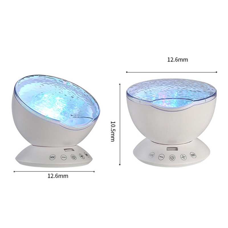 Đèn Led hình sóng biển đại dương sáng tạo 7 chế độ ánh sáng có điều khiển từ xa