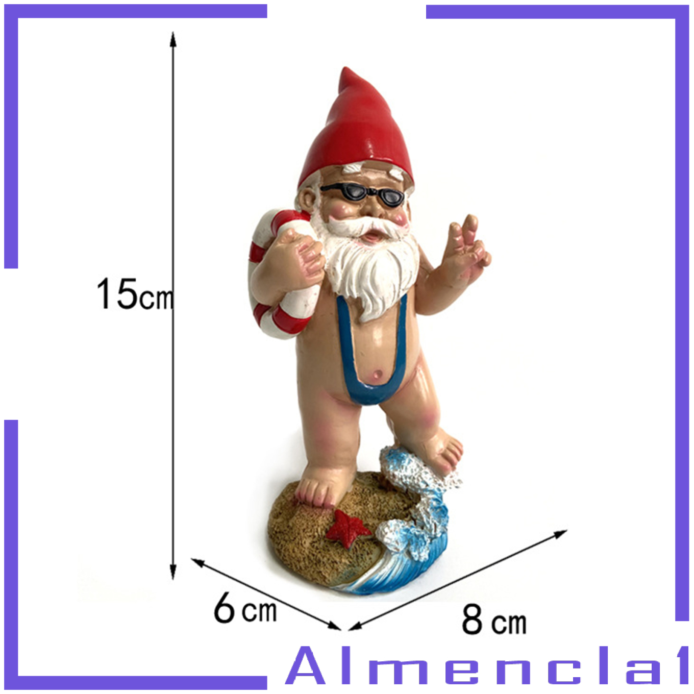 1 Tượng Trang Trí Sân Vườn Hình Goblin Gnome 15cm