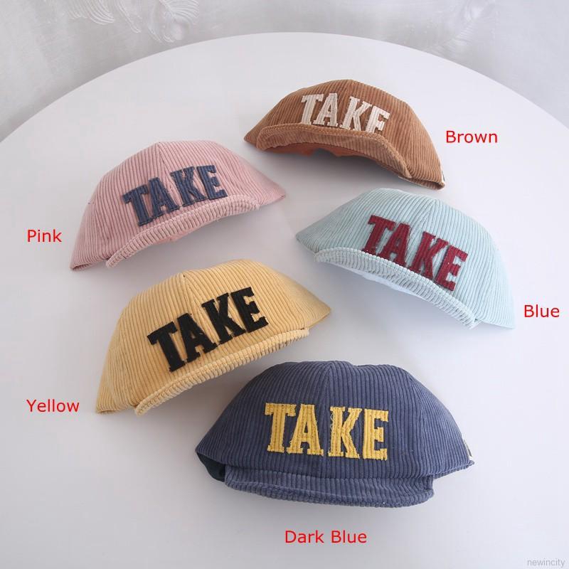 Mũ lưỡi trai có họa tiết thêu kiểu dáng Hàn Quốc cho bé gái