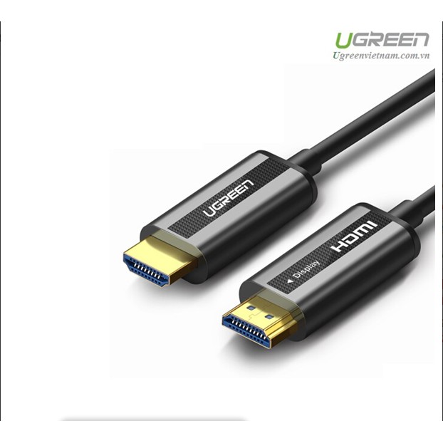 Cáp HDMI 2.0 sợi quang hợp kim kẽm 15m hỗ trợ 4K/60Hz Ugreen 50215 Chính Hãng
