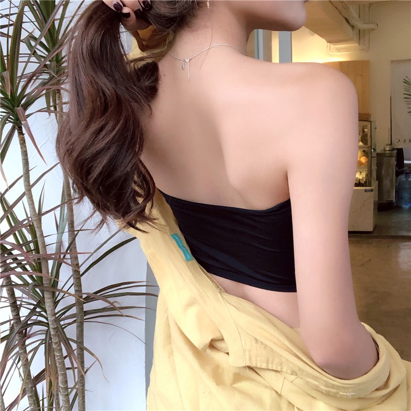 Cocory vn Áo Ngực Ống Không Dây Màu Trơn Thời Trang Quyến Rũ