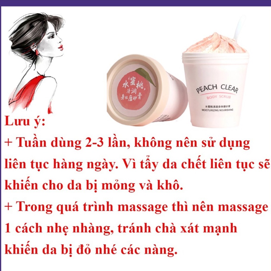 Tẩy Tế Bào Chết Body Đào Peach Heyxi 200G