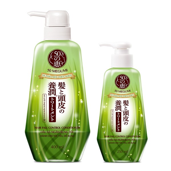 Dầu Gội / Dầu Xả Ngăn Rụng Tóc - 50 dưỡng chất Megumi Hair Fall Control Conditioner 250ml _ 400ml