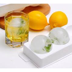 Set 2 khuôn nhựa dùng để làm đá hình cầu siêu tiện lợi