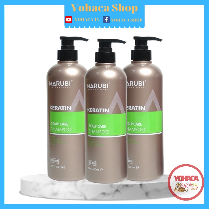 Bộ Dầu Gội-Xả Marubi keratin siêu mượt 750ml