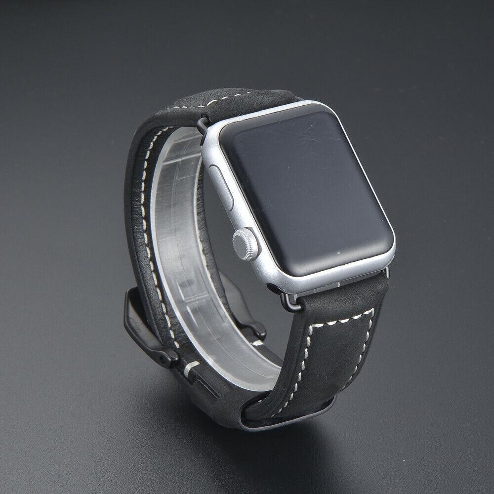 Dây Đeo Đồng Hồ Bằng Da Phong Cách Vintage Dành Cho Apple watch 49mm 44mm 40mm 45mm 41mm 42mm 38mm 40 44 45mm Ultra Series 7 6 3 SE 8