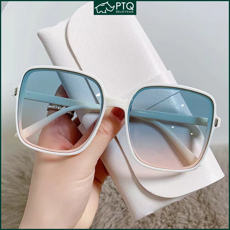 Kính Mát PTQ Tròng Vuông Chống Tia UV Thời Trang 2022
