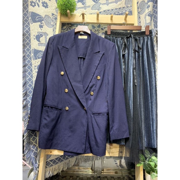 Áo 2hand blazer nữ 2 lớp phong cách Hàn Quốc, Áo vest nữ blazer khoác ngoài đẹp