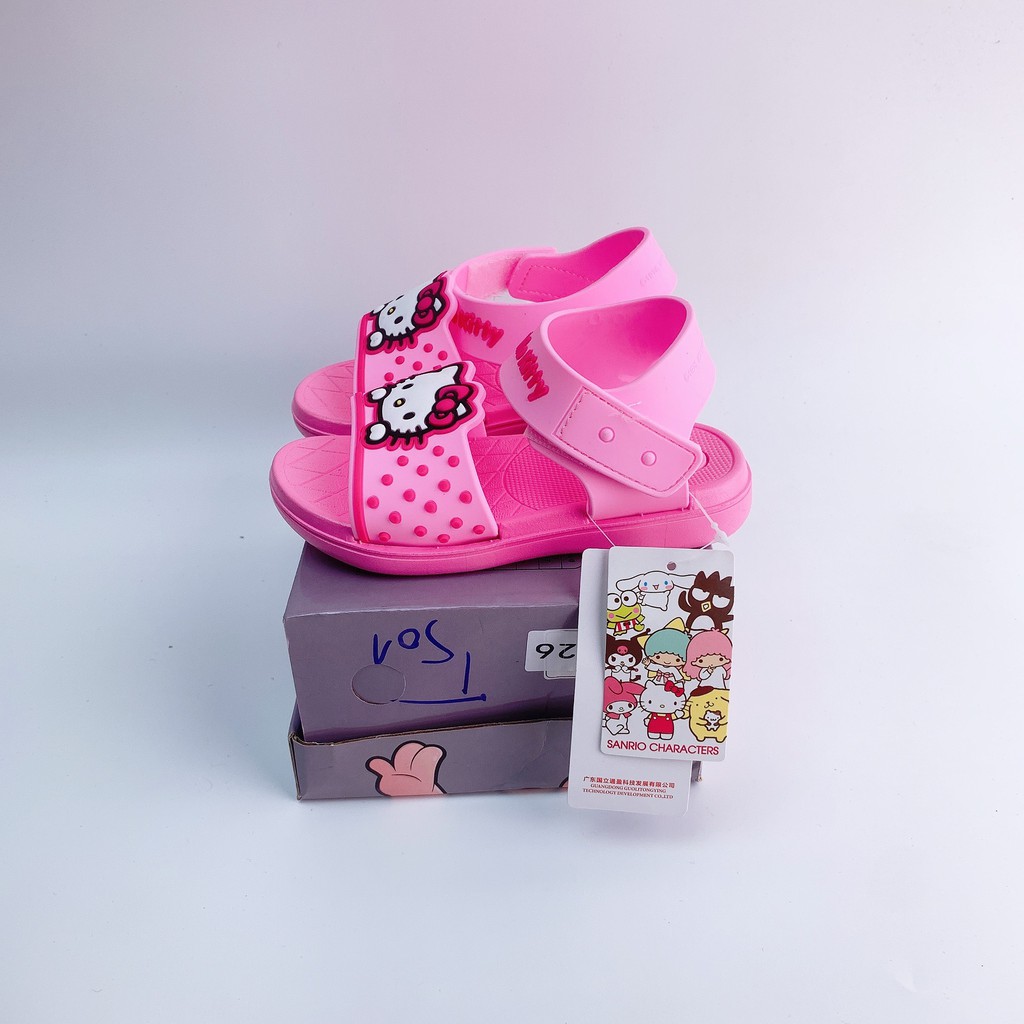 Giày Sandal Cho Bé Gái Mèo Kitty Màu Hồng Minchu Kids SD04