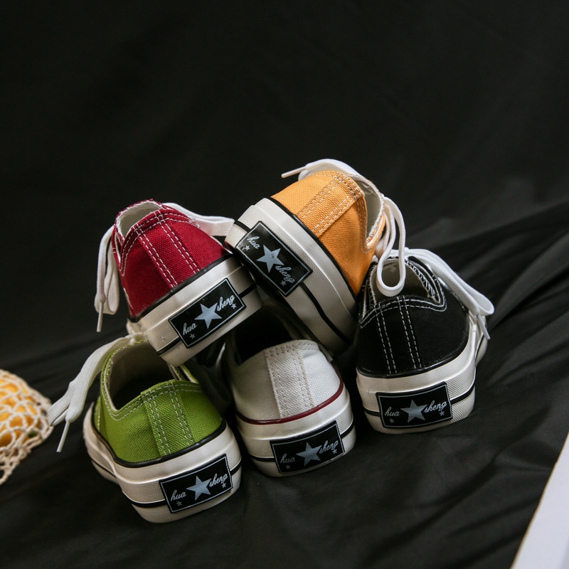 CONVERSE Giày Thể Thao Canvas Cổ Thấp Phong Cách Harajuku Cho Nữ