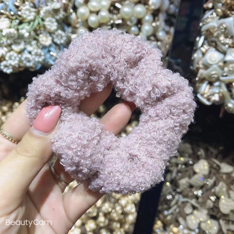 Buộc tóc scrunchies vải thu đông xinh xắn BRABOX