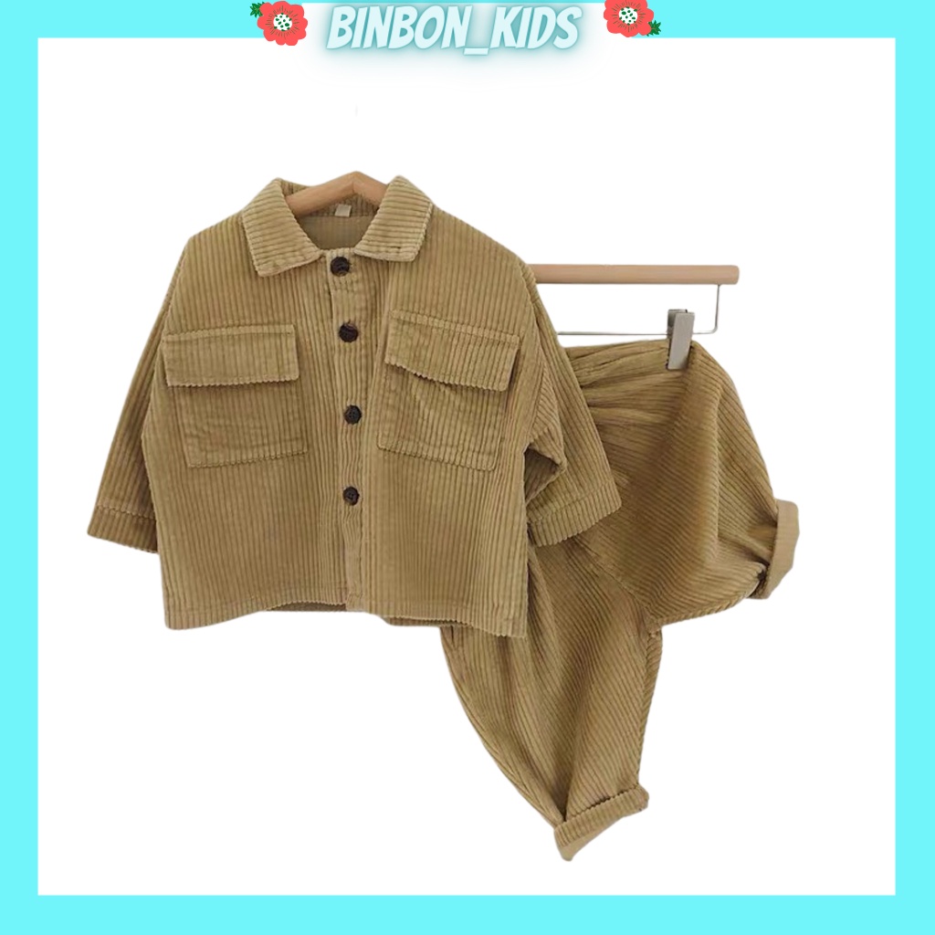 Bộ quần áo cho bé trai bé gái BN01, Đồ bộ bé trai chất nỉ nhung cao cấp một lớp 1-5 tuổi từ 8-27kg BINBON KIDS