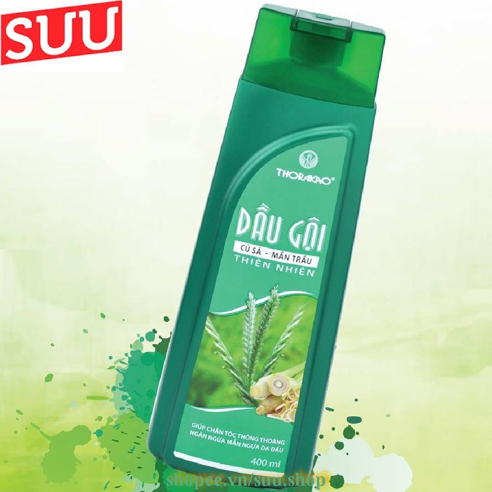 Dầu gội Thorakao Củ sả, Mần trầu 400ml suu.shop cam kết 100% chính hãng