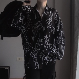 [CÓ SẴN - ẢNH THẬT] Áo sơ mi loang nam nữ unisex Hàn Quốc form rộng phong cách Ulzzang