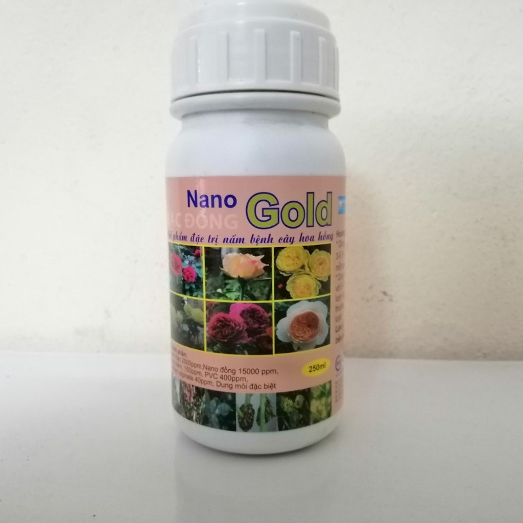 Thuốc sinh học đặc trị nấm bệnh hoa hồng, cây cảnh, rau sạch - Nano bạc đồng 250ml