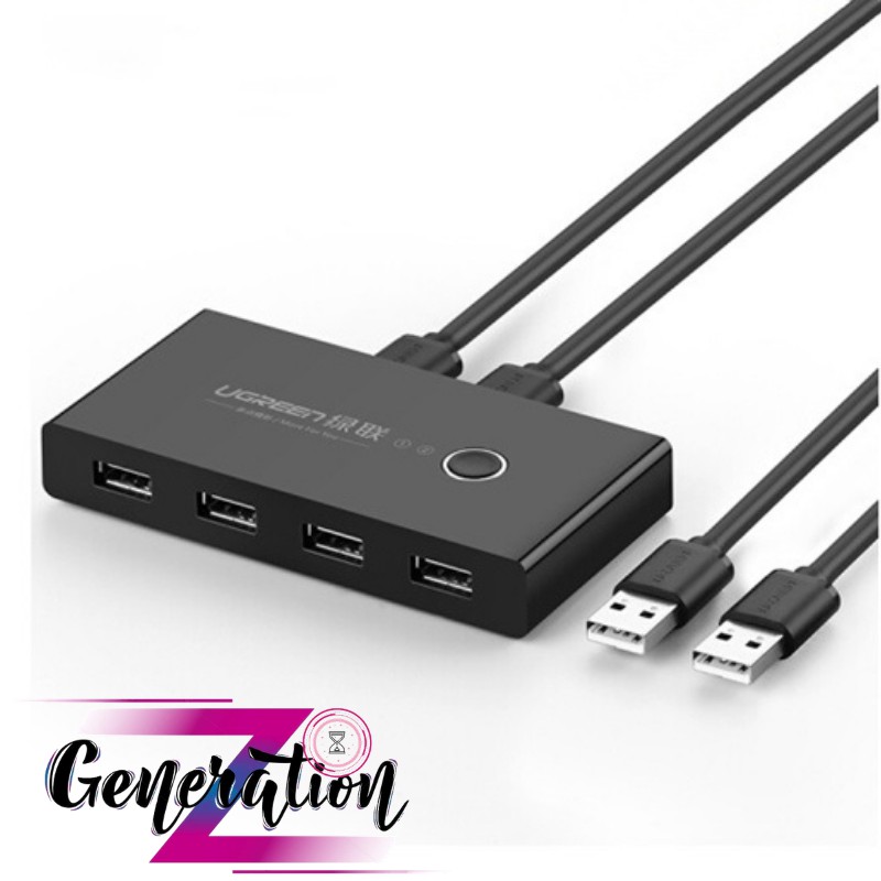 Bộ chuyển mạch (Switch) 2 cổng USB 2.0 chia sang 4 cổng USB 2.0 Ugreen 30767