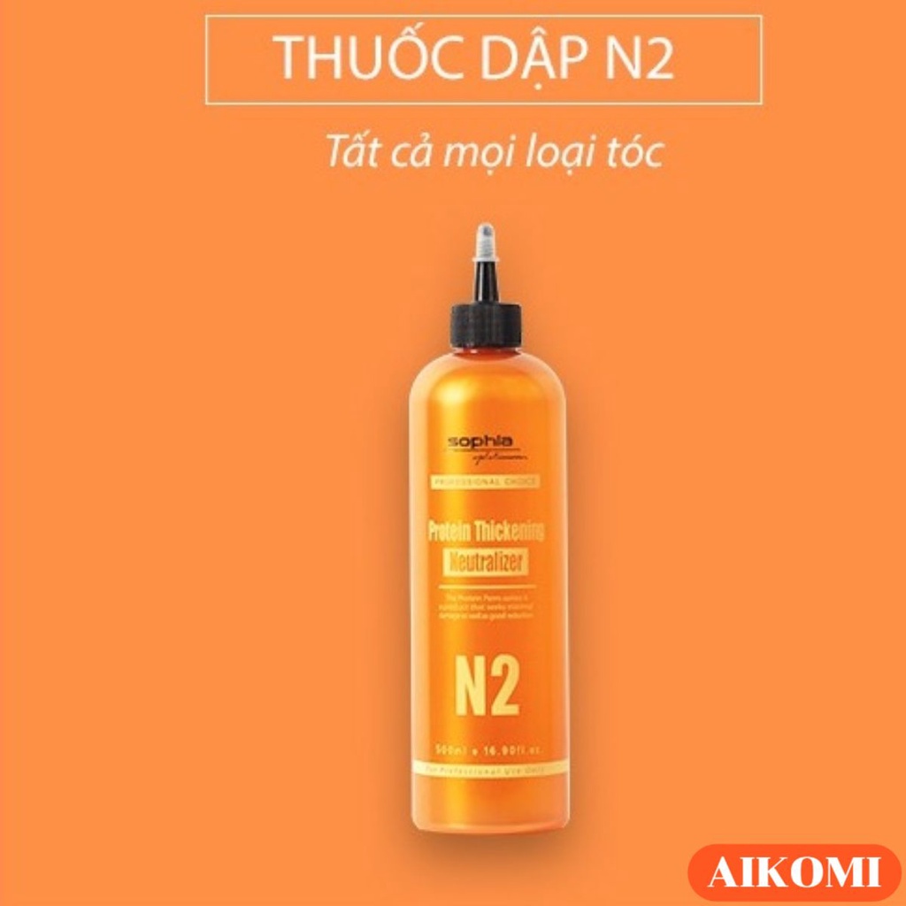 Thuốc dập định hình tóc uốn N2 Protein chống nát tóc Sophia Platinum 500ml