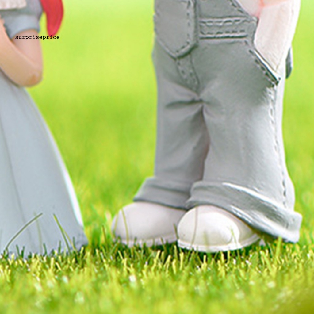 Mô Hình Cặp Đôi Tình Nhân Đứng Để Bàn Bằng Nhựa Nhỏ Điêu Khắc Lâu Trôi Cho Ngày Valentine