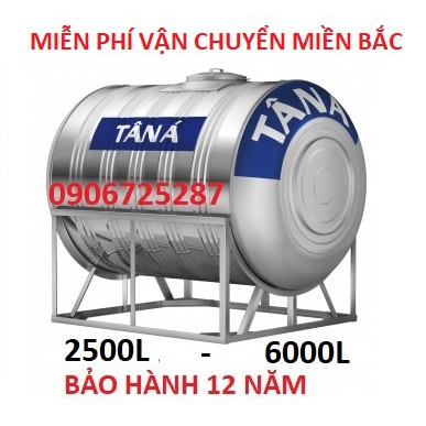 Bồn nước, téc nước nằm inox304 Tân á - bảo hành 15 năm 2500l-6000l