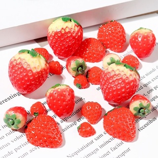 Charm trái dâu nhựa pvc