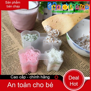 KHUÔN ÉP CƠM 4IN1 TAM GIÁC, HOA, SAO, TIM