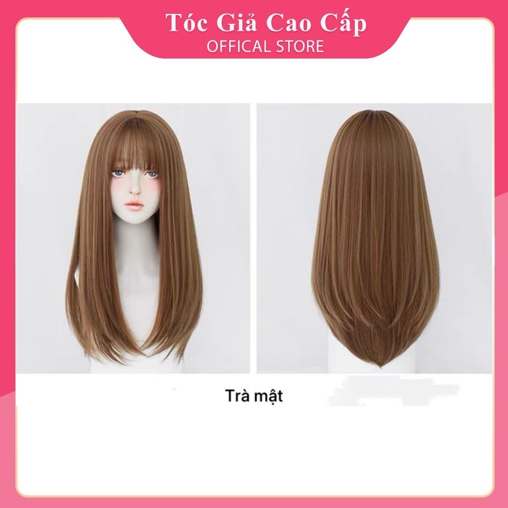 Tóc giả nguyên đầu nữ đẹp cúp layer lửng , hót trend, mã 2285, tặng lưới trùm wig