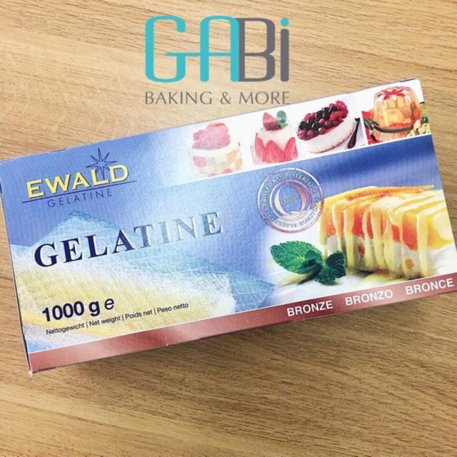 Gelatin lá Ewald 1kg (khoảng 300 lá)