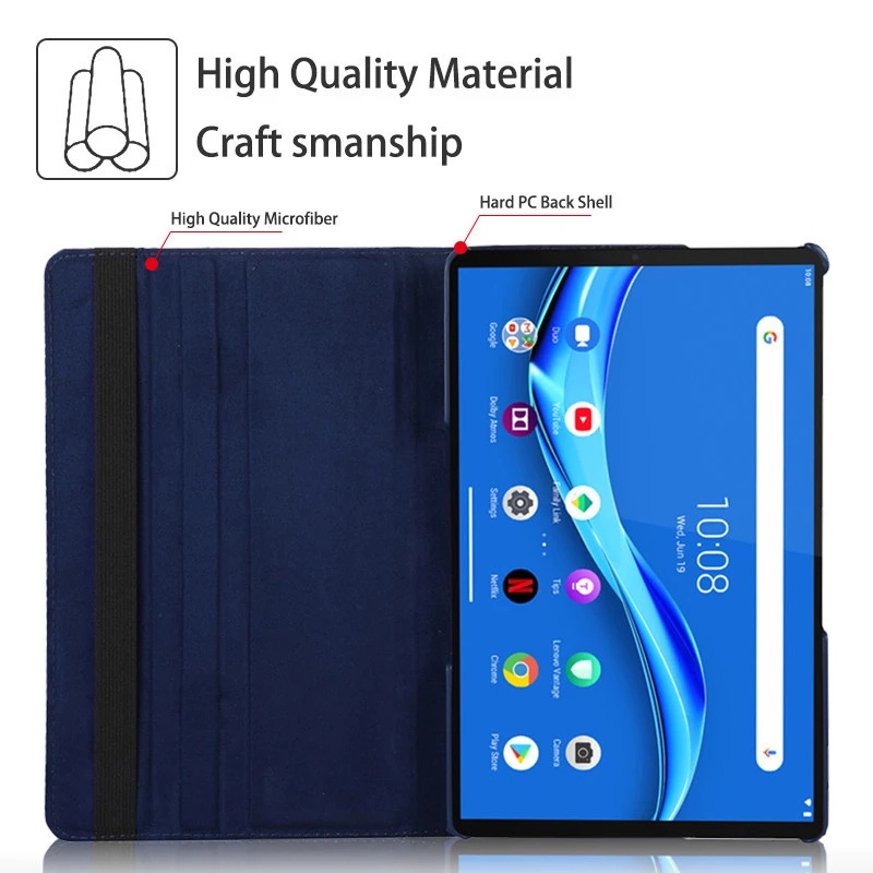 Ốp Máy Tính Bảng Da Pu Có Đế Xoay 360 Độ Cho Huawei Media Pad M6 M5 M3 8.4 M3 T3 8.0
