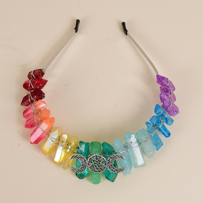 Flgo Băng Đô Cài Tóc Đính Pha Lê Hình Vương Miện Mặt Trời Mặt Trăng Phong Cách Vintage Dành Cho Cô Dâu Trong Tiệc Cưới