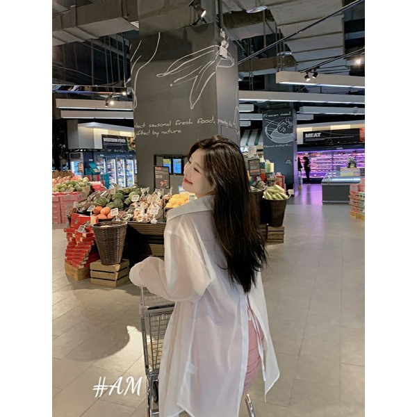 Áo sơ mi Bigsize voan xẻ lưng siêu mỏng nhẹ (60-90Kg) MS228