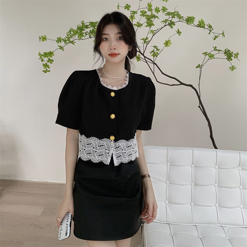 Áo Khoác Cardigan Ngắn Phối Ren Thời Trang Mùa Hè Cho Nữ