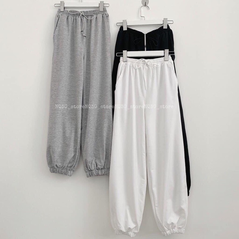 [SIEU SALE] Quần bom chun ống -quần joger trơn unisex full màu (sẵn hàng)