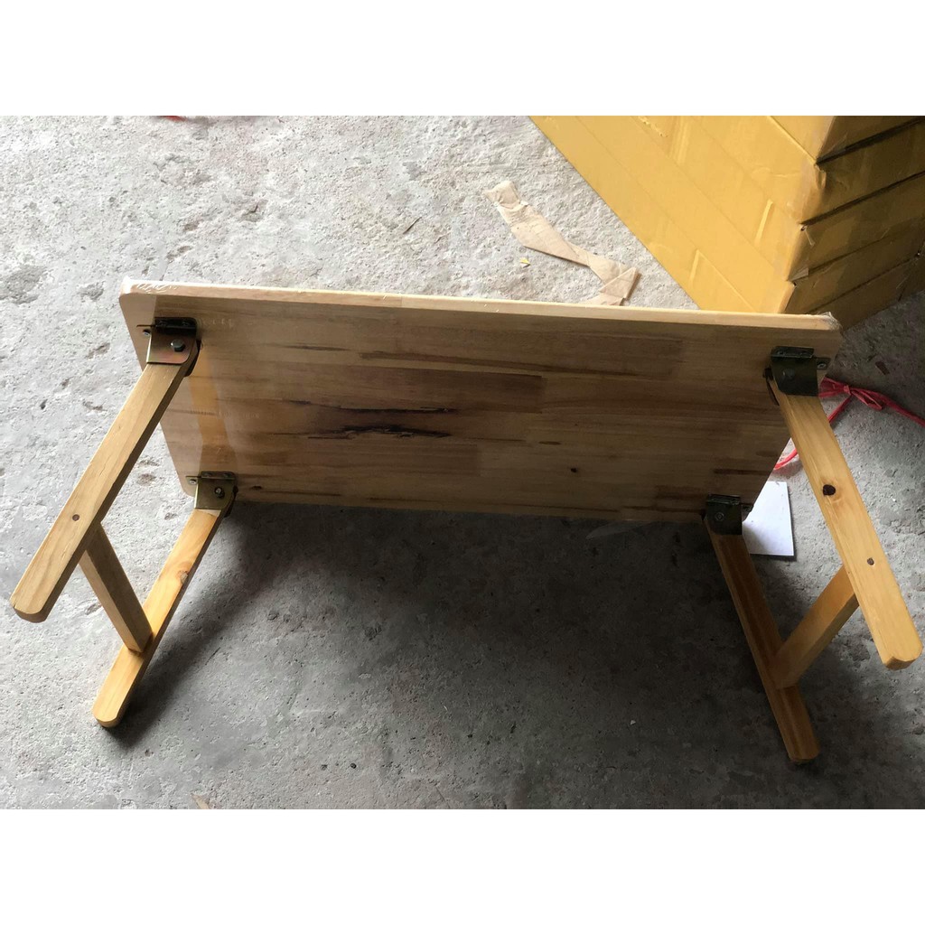 Bàn học sinh xếp gọn chân gỗ ốp sắt ☀️FREESHIP ☀️  40x60x28 cm | BigBuy360 - bigbuy360.vn