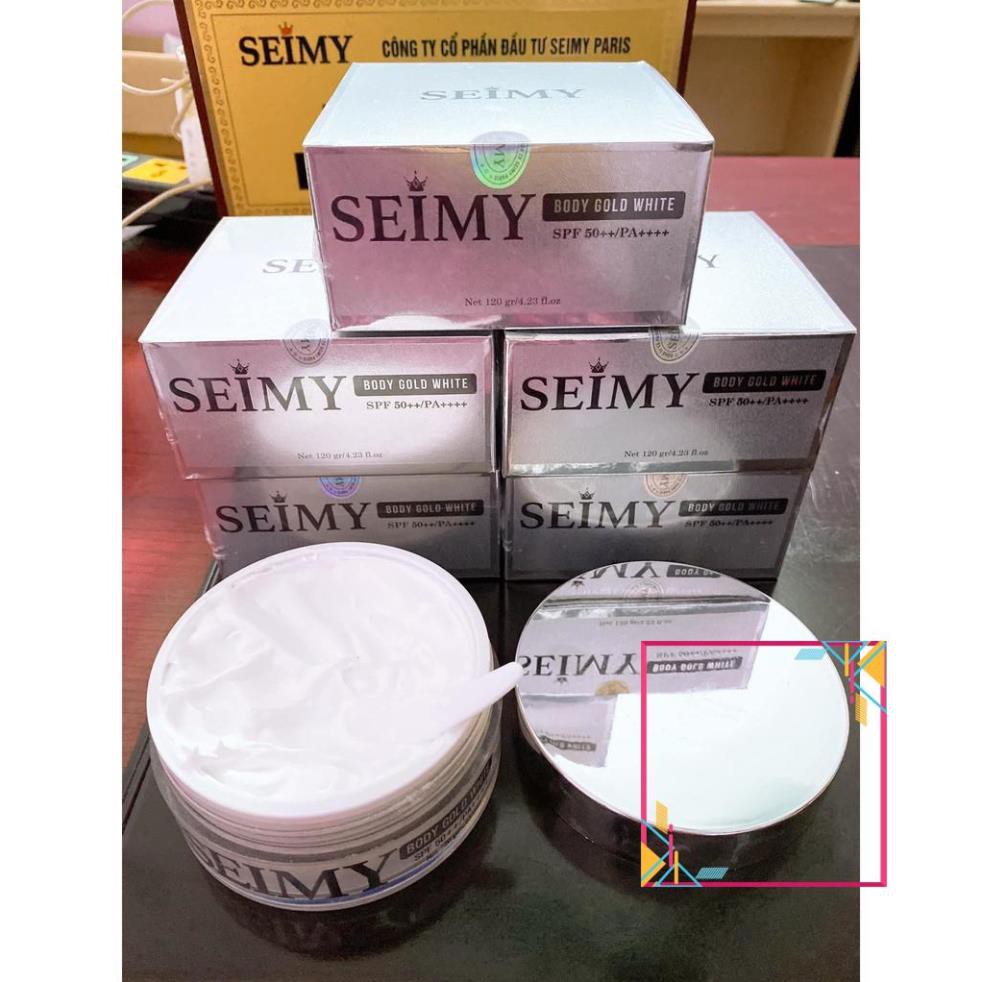 Kem Body Dưỡng trắng chống nắng Seimy - Body Gold White SPF 50+ bật tông dưỡng da, dưỡng ẩm da và bảo vệ body an toàn