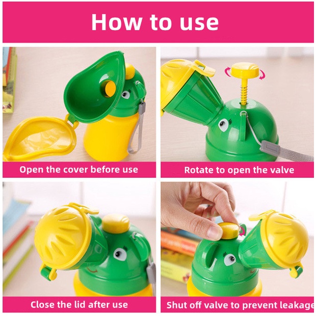 Bình Đi Vệ Sinh Cho Bé Trai Bé Gái Đi Du Lịch Ngoài Trời Chống Tràn Nhỏ Gọn