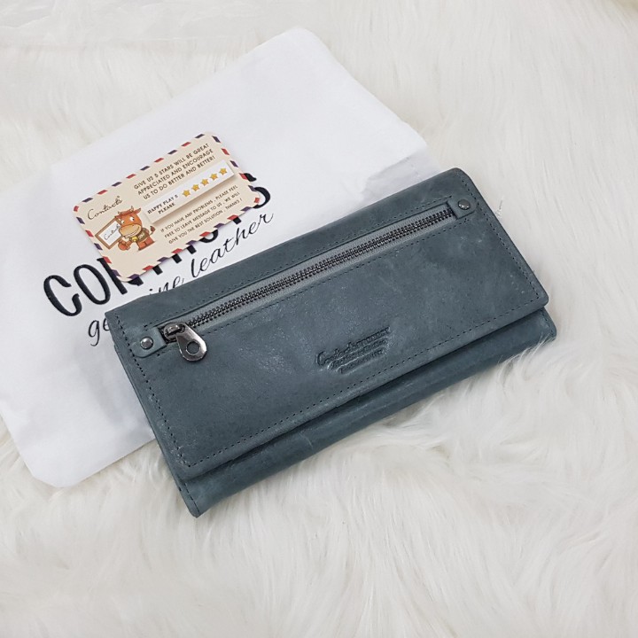 2020 Contacts Women Wallet Genuine Leather C2147 I Bảo Hành 2 Năm I Bóp Ví Đứng Dài Cầm Tay Da Ngựa Điên I Nam Nữ I | BigBuy360 - bigbuy360.vn