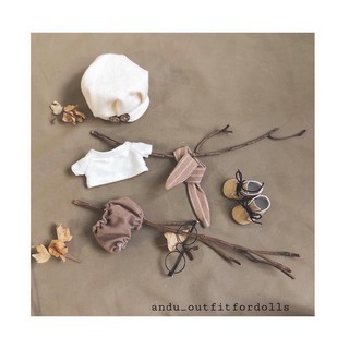 "Có Sẵn"Set quần áo cho Labubu17cm/ Doll15-20cm (Nira và Caro Autumn)