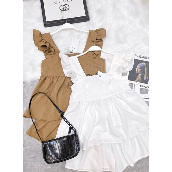 Set bộ cánh tiên chất voan đũi nhẹ mát thấm mồ hôi, Set bộ áo babydoll áo cánh tiên chất đũi