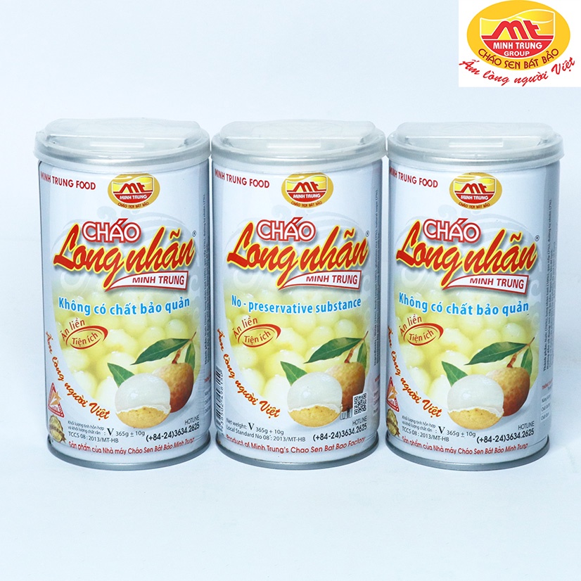 Cháo ăn liền long nhãn Minh Trung combo 3 lon - CHAOLONGNHAN 3