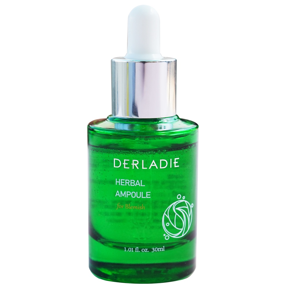 Tinh chất tràm trà thảo dược giảm mụn sau 14 ngày Derladie Herbal Ampoule For Blemish 30ml - ninishop