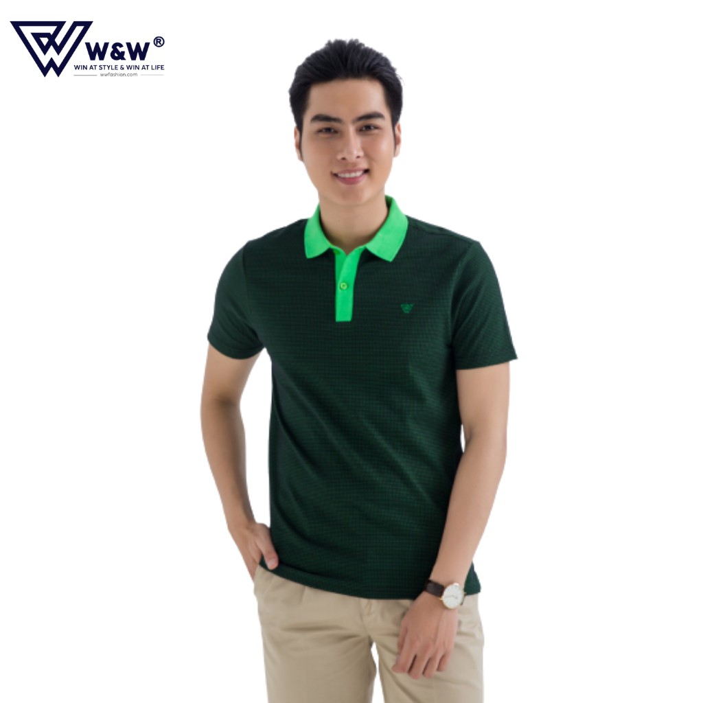 Áo Polo Nam Ngắn Tay W&amp;W WPO22R - Regular Fit Chất Liệu Cotton Siêu Mát, Thấm Hút Mồ Hôi, Bền Màu