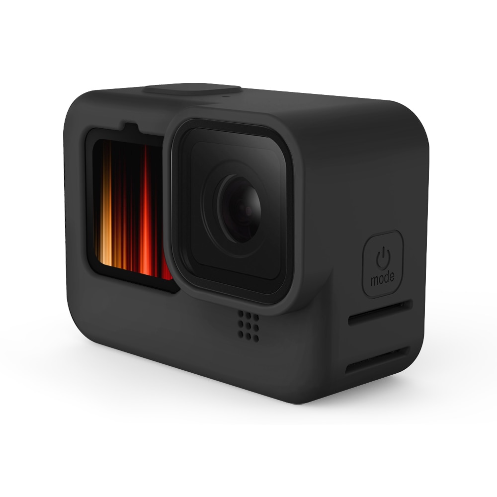 Ốp lưng silicone có nắp đậy bảo vệ cho Gopro Hero 10 9 Black