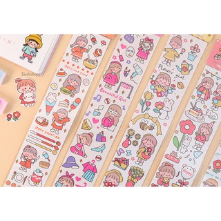 Sticker 39x6,5cm Cô Gái Luho (Xanh Dương)