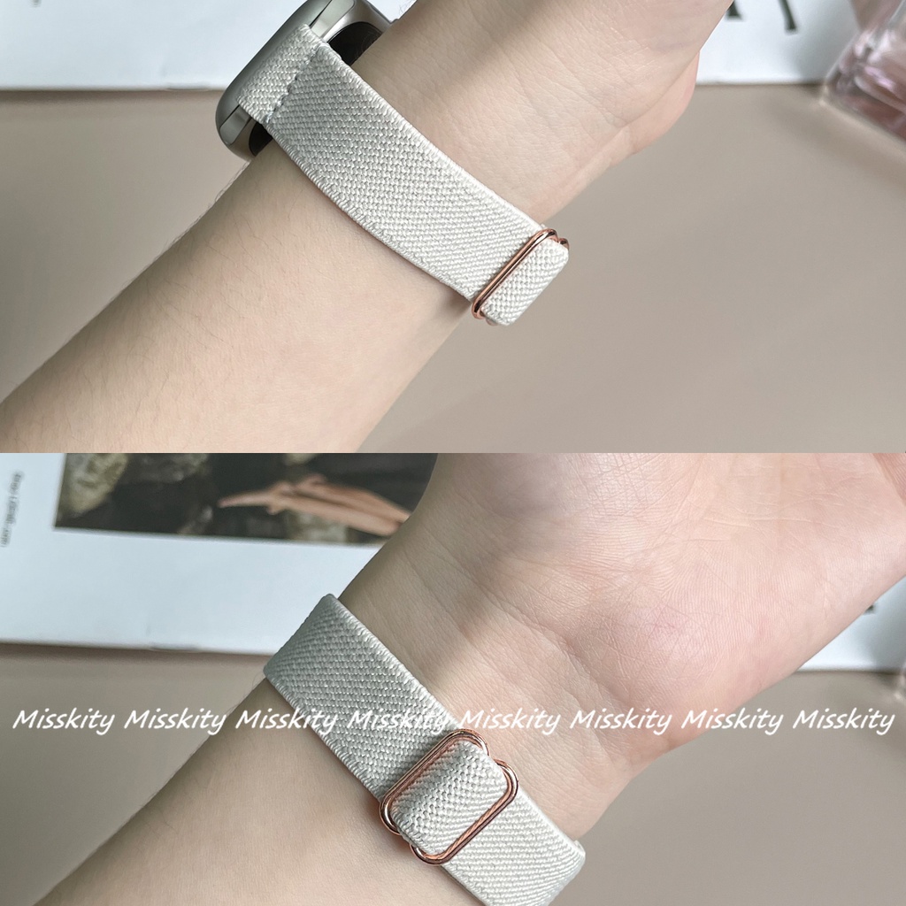 Dây Đeo Đồng Hồ Apple Watch Series 7 45mm 41mm 44mm 40mm 42mm Bằng Nylon Co Giãn