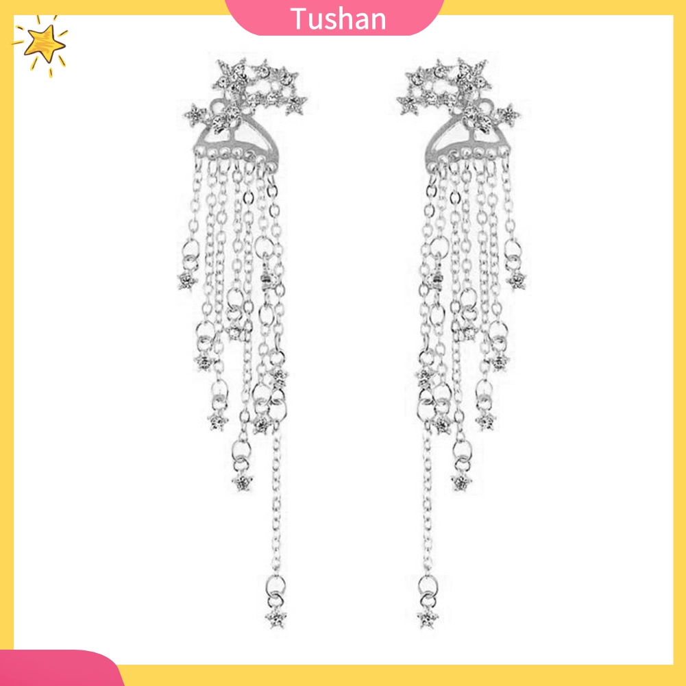 Khuyên tai tua rua hình ngôi sao xinh xắn dành cho nữ