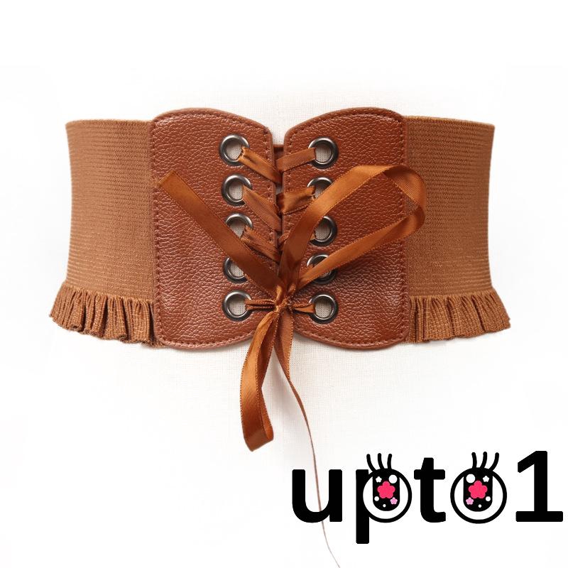 ♟Wide Waist Band Lace Up Strap Elastic Belt Punk Women Dress Corset Stretch Cinch | BigBuy360 - bigbuy360.vn
